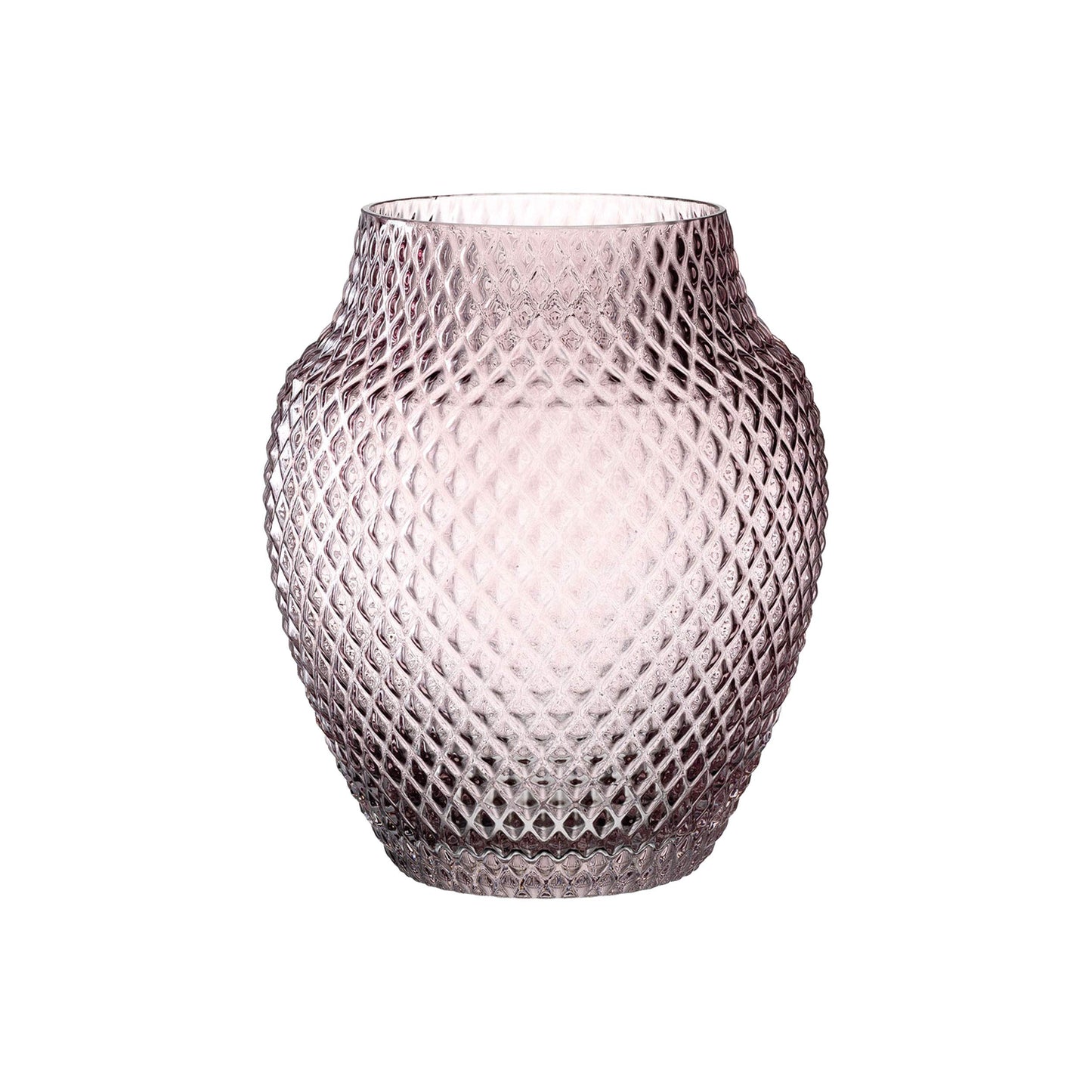Leonardo Poesia 018673 Table Vase, Handmade Decorative Vase in Grey, Bulbous Flower Vase, Glass Candle Holder, Large Lantern, 22.5 cm High